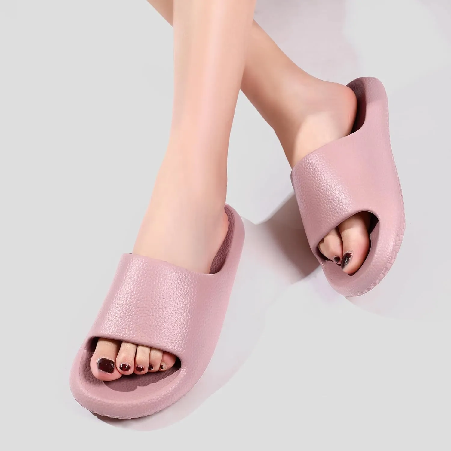 House Slides for Women Men, Quick Drying Shower Slippers, Waterproof Cloud Slides for Women Indoor, Soft Womens Slides Sandals Comfortable Arch Support