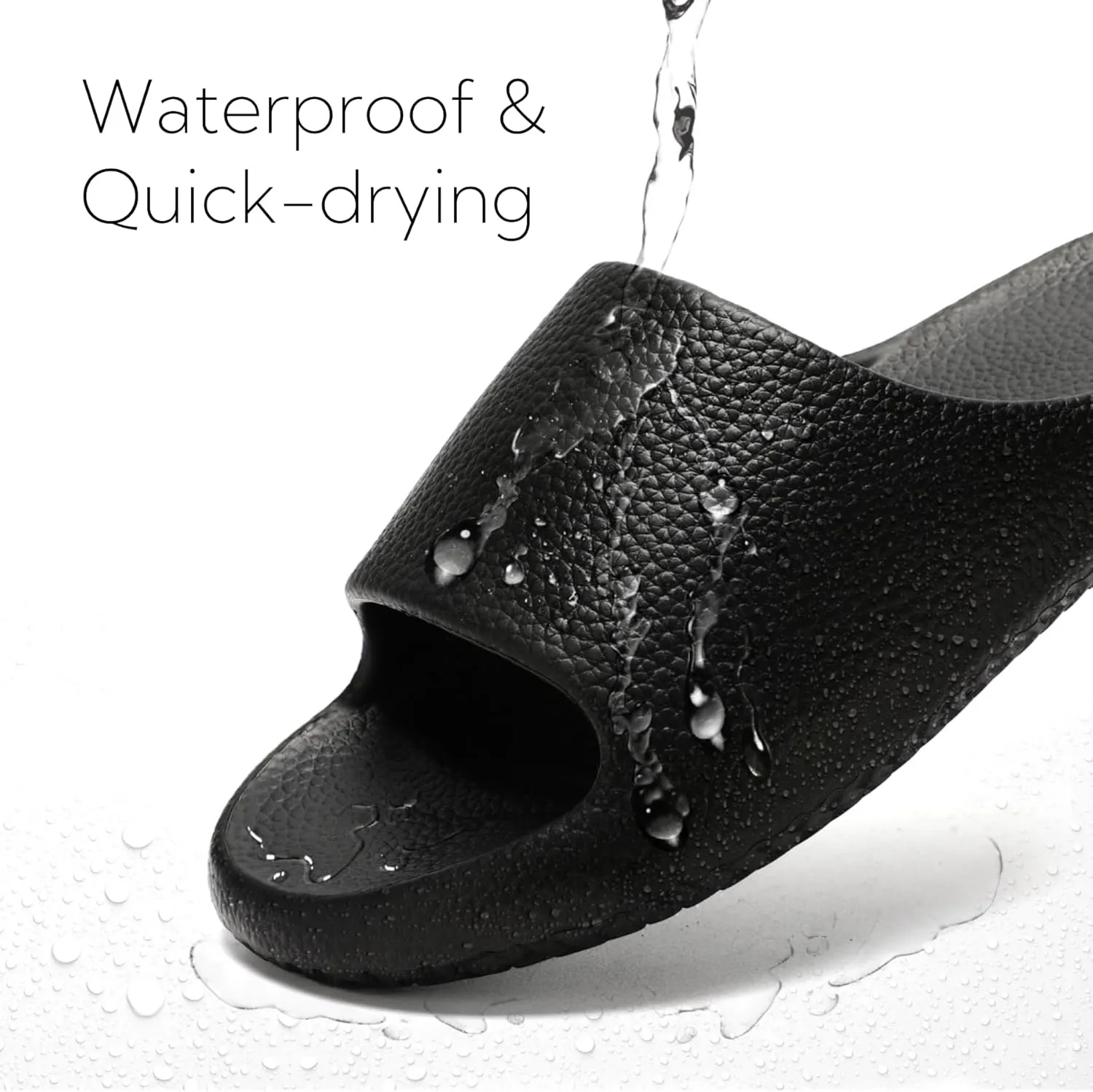 House Slides for Women Men, Quick Drying Shower Slippers, Waterproof Cloud Slides for Women Indoor, Soft Womens Slides Sandals Comfortable Arch Support