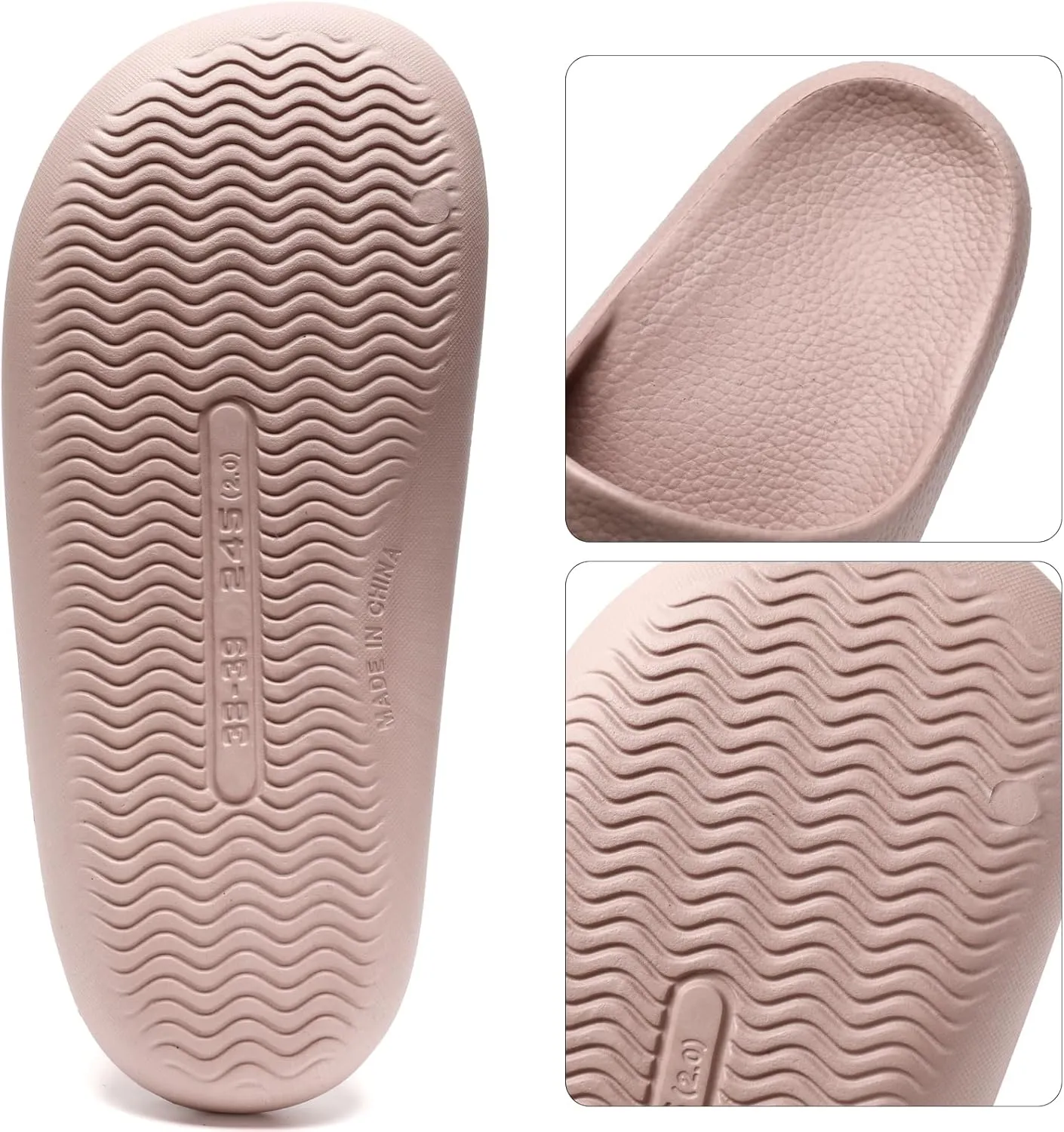 House Slides for Women Men, Quick Drying Shower Slippers, Waterproof Cloud Slides for Women Indoor, Soft Womens Slides Sandals Comfortable Arch Support