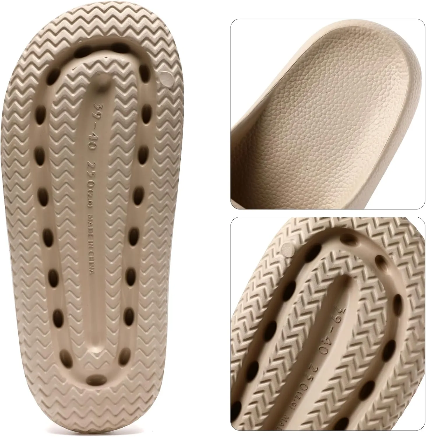 House Slides for Women Men, Quick Drying Shower Slippers, Waterproof Cloud Slides for Women Indoor, Soft Womens Slides Sandals Comfortable Arch Support