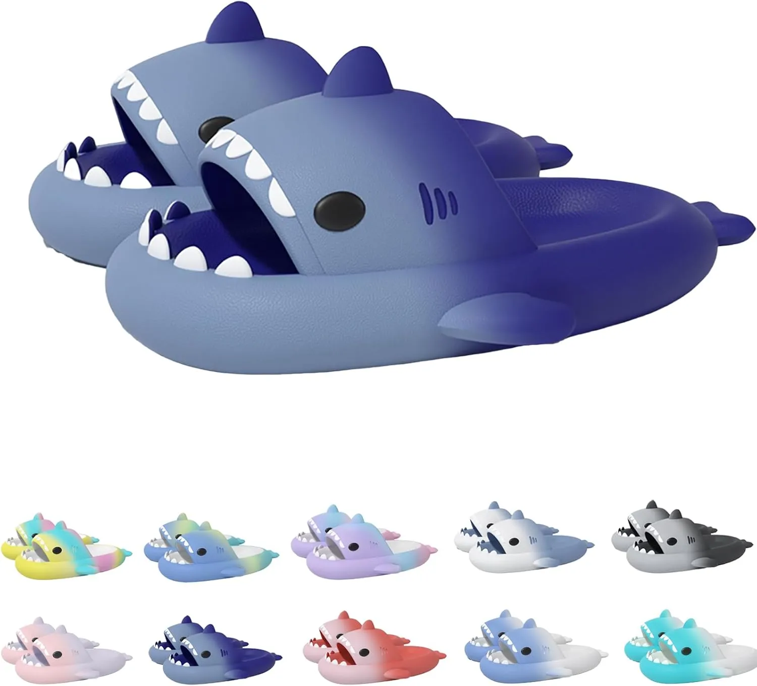 Hrtesus Shark Slides Shark Slippers Shark Sandals for Women and Men, Summer Beach Slippers Sandals Lightweight Non-Slip