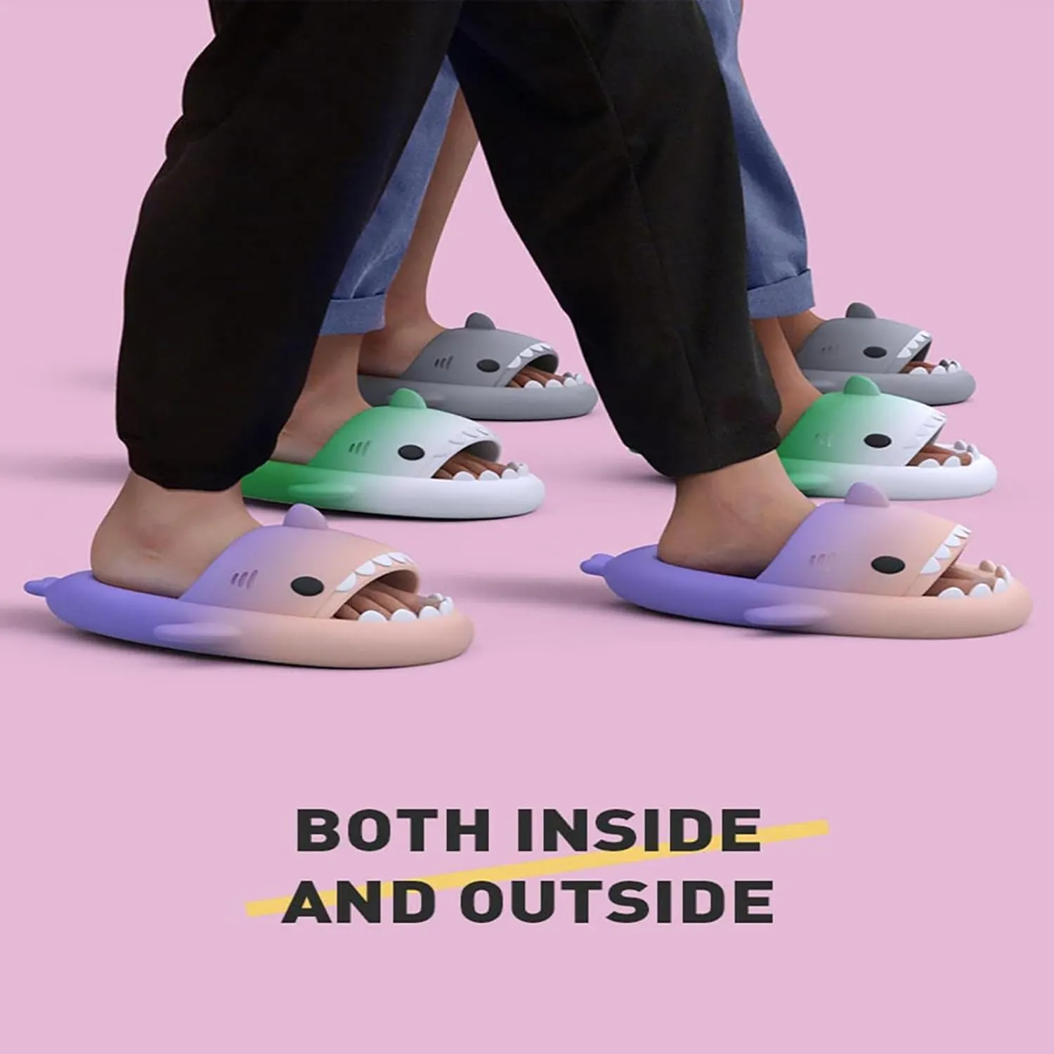 Hrtesus Sharklas, Aldult Sharklas Originales, Shark Slides for Women and Men, Shark Chanclas Originales, Cloud Slippers Novelty Beach Sandals