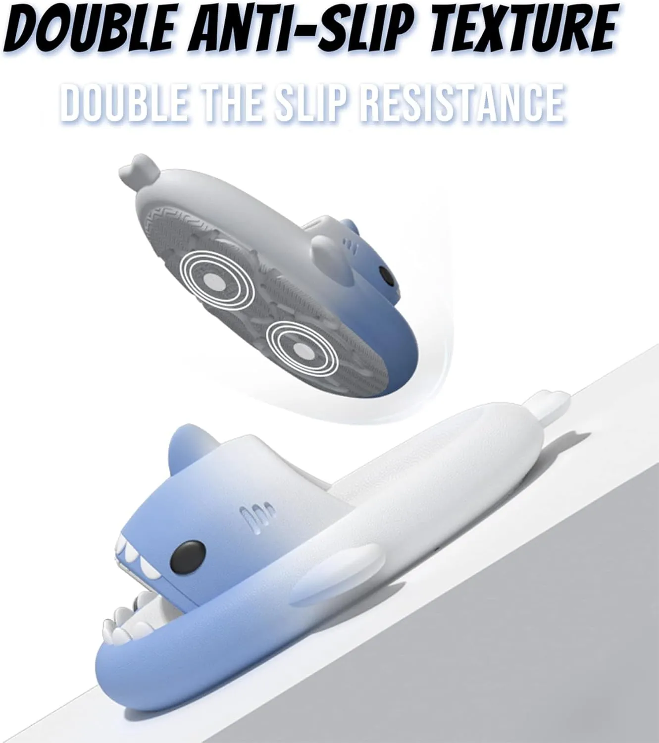 Hrtesus Sharklas, Aldult Sharklas Originales, Shark Slides for Women and Men, Shark Chanclas Originales, Cloud Slippers Novelty Beach Sandals