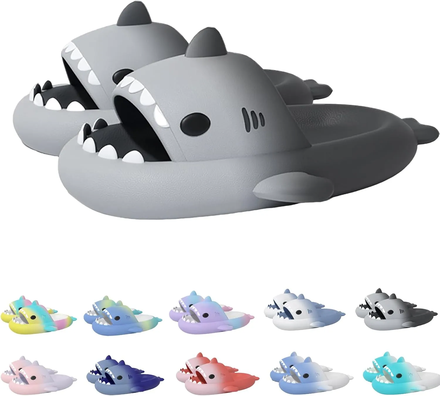 Hrtesus Sharklas, Aldult Sharklas Originales, Shark Slides for Women and Men, Shark Chanclas Originales, Cloud Slippers Novelty Beach Sandals