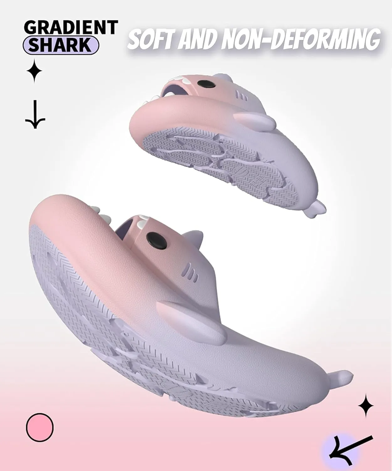 Hrtesus Sharklas, Aldult Sharklas Originales, Shark Slides for Women and Men, Shark Chanclas Originales, Cloud Slippers Novelty Beach Sandals