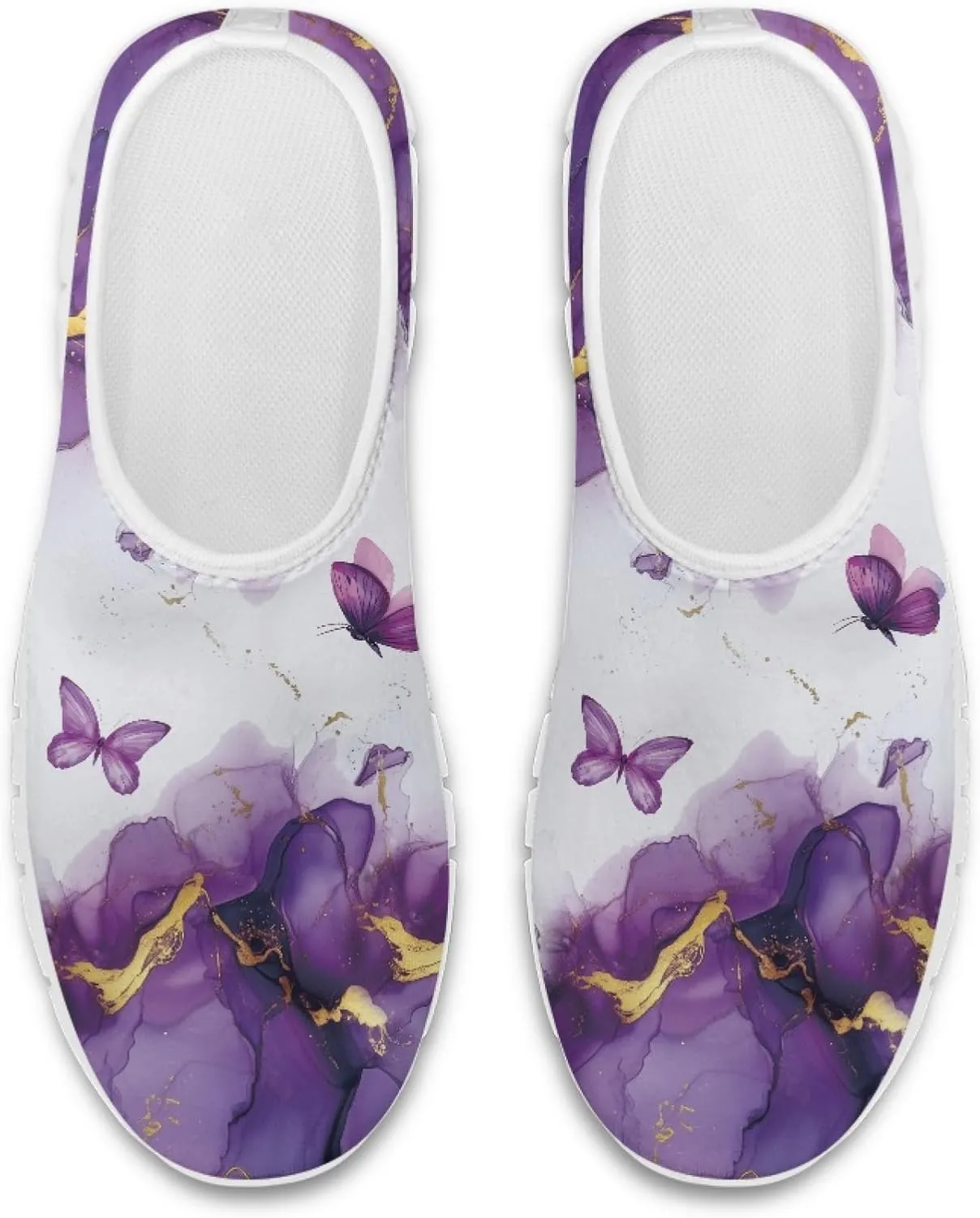 Hummingbird Floral Print Lightweight Walking Shoes for Women Mesh Casual Sneakers Size 5-10.5