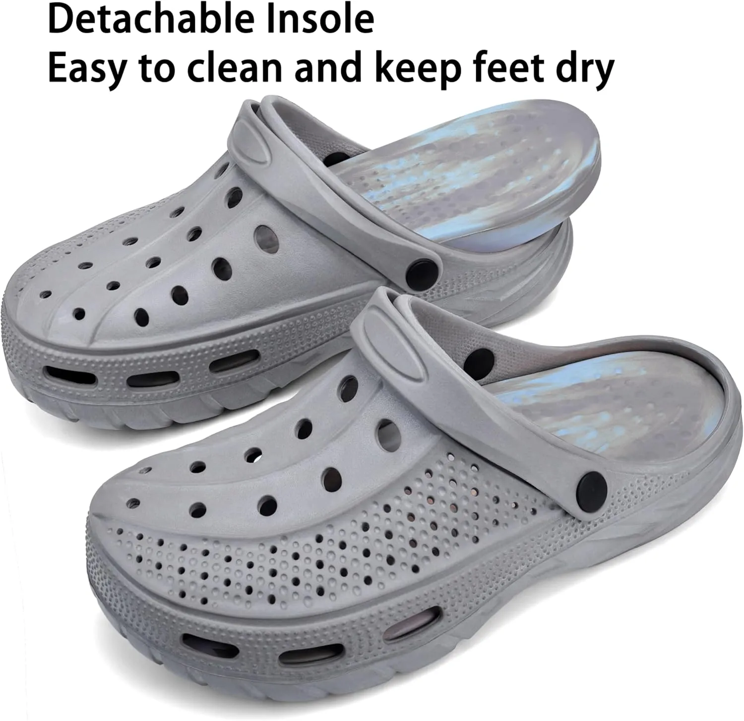 INMINPIN Women Men Orthopedic Clogs Arch Support Garden Shoes Sandals Slippers with Plantar Fasciitis Insoles