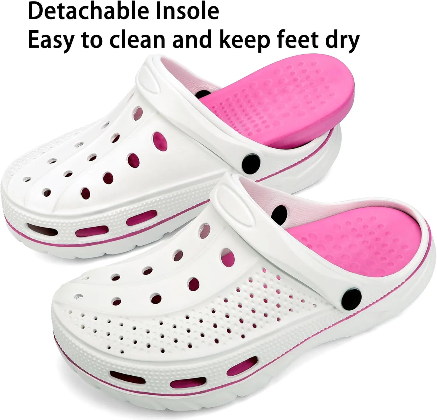 INMINPIN Women Men Orthopedic Clogs Arch Support Garden Shoes Sandals Slippers with Plantar Fasciitis Insoles