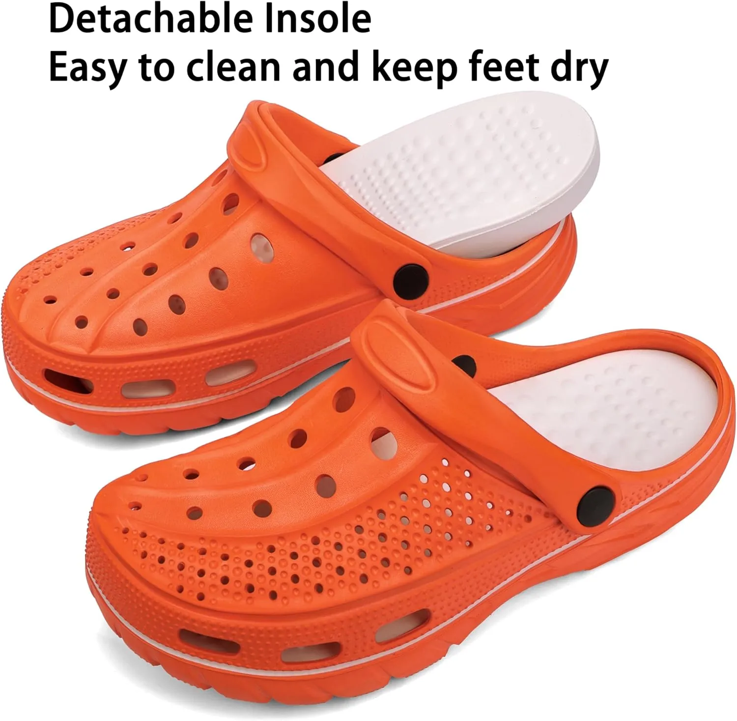INMINPIN Women Men Orthopedic Clogs Arch Support Garden Shoes Sandals Slippers with Plantar Fasciitis Insoles