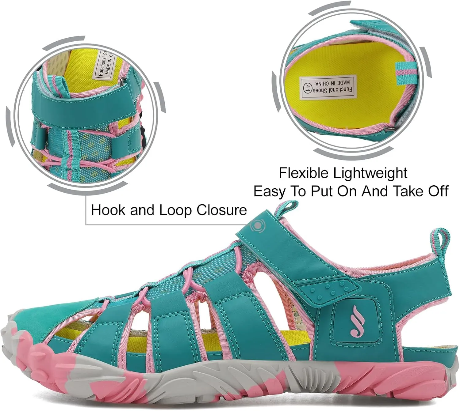 JIASUQI Athletic Hiking Water Shoes Barefoot Aqua Swim Sports Sandals Walking Shoes for Women Men