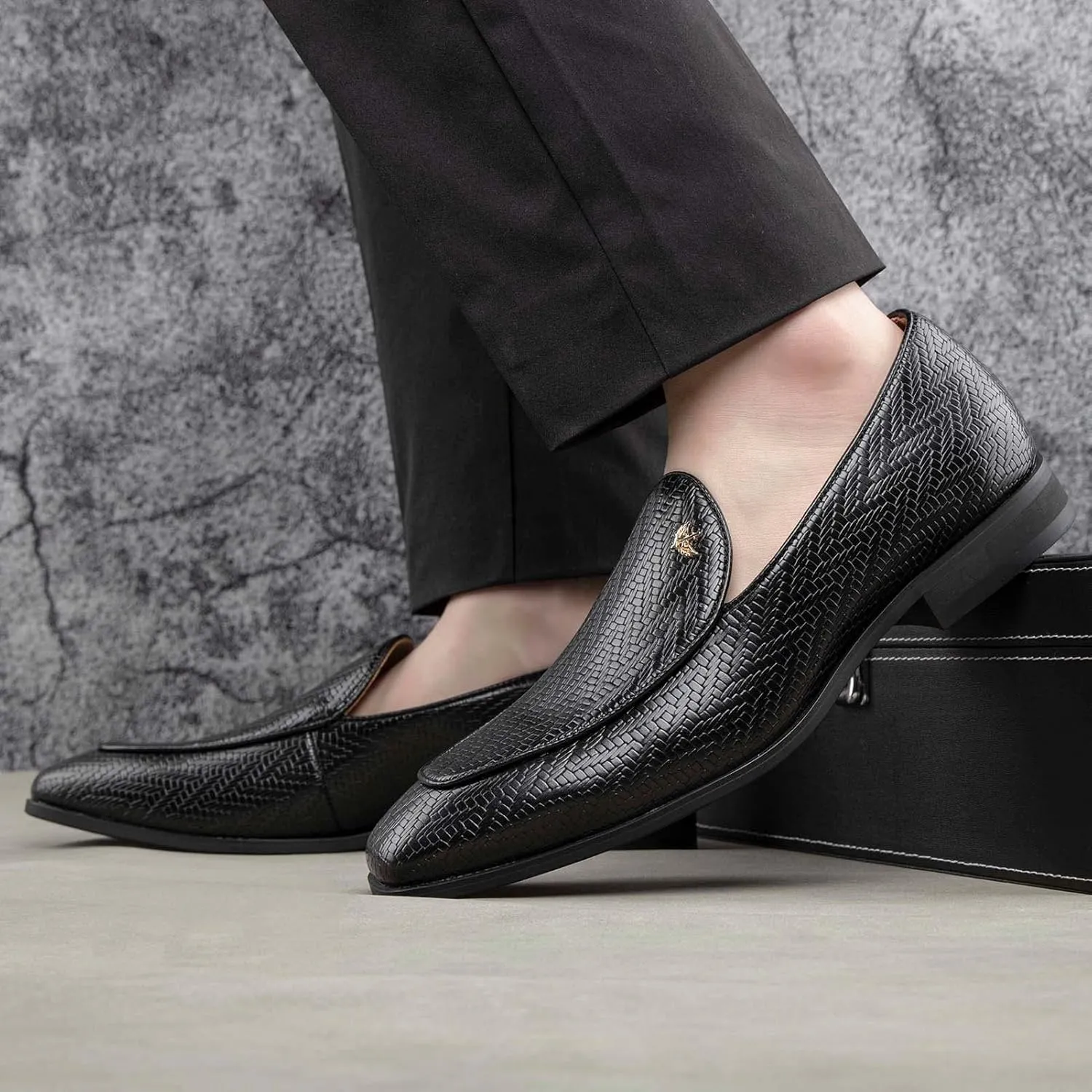 JITAI Mens Loafers Shoes Slip On Driving Shoes Casual Dress Loafer Business Fashion Shoes