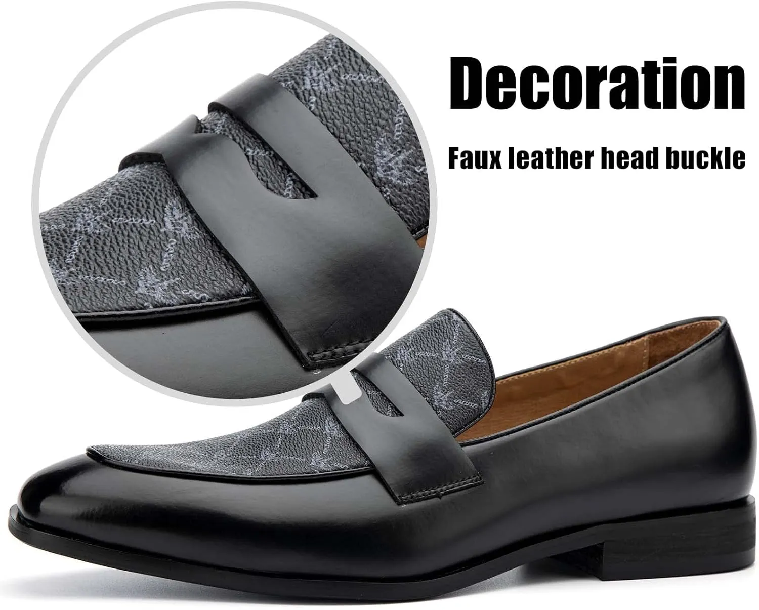 JITAI Mens Loafers Shoes Slip On Driving Shoes Casual Dress Loafer Business Fashion Shoes