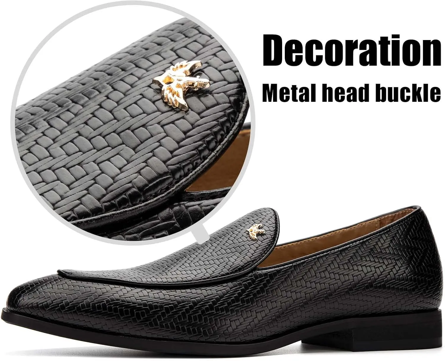 JITAI Mens Loafers Shoes Slip On Driving Shoes Casual Dress Loafer Business Fashion Shoes