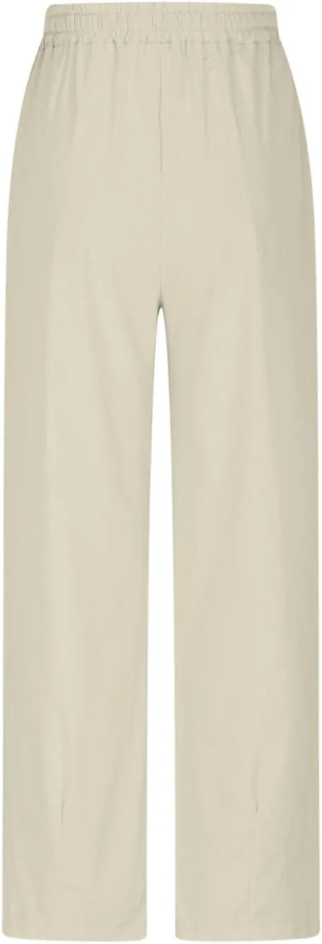 JOAU Linen Pants for Women 2025 Summer Cotton Straight Leg Drawstring High Waisted Palazzo Trousers Lounge Beach Resort Wear
