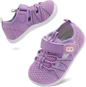 JOINFREE Toddler Sandals Boys Girls Breathable Closed Toe Water Beach Sandals Kids Wide Barefoot Summer Water Shoes Baby Walking Sneakers