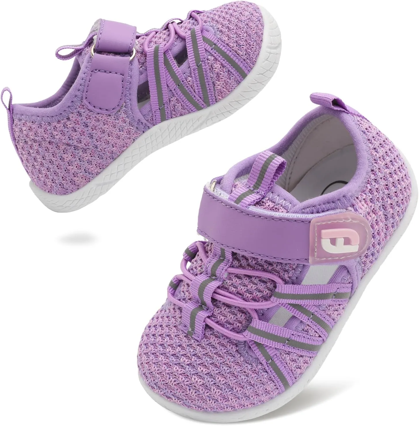 JOINFREE Toddler Sandals Boys Girls Breathable Closed Toe Water Beach Sandals Kids Wide Barefoot Summer Water Shoes Baby Walking Sneakers