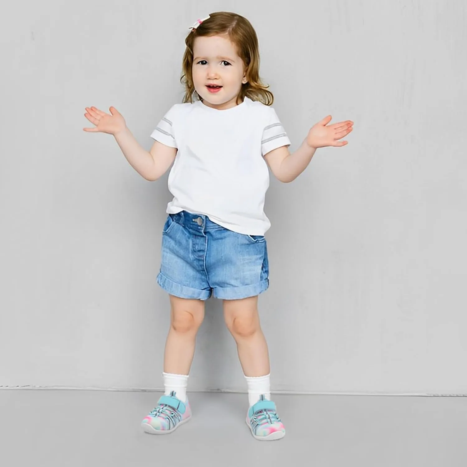 JOINFREE Toddler Sandals Boys Girls Breathable Closed Toe Water Beach Sandals Kids Wide Barefoot Summer Water Shoes Baby Walking Sneakers