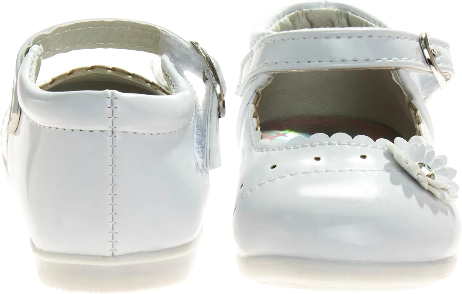 Josmo Baby Girls Mary Jane Flats Slipon - Newborn Infant Formal Dress Shoes School Uniform - (Size 3-8 Infant-Toddlers)