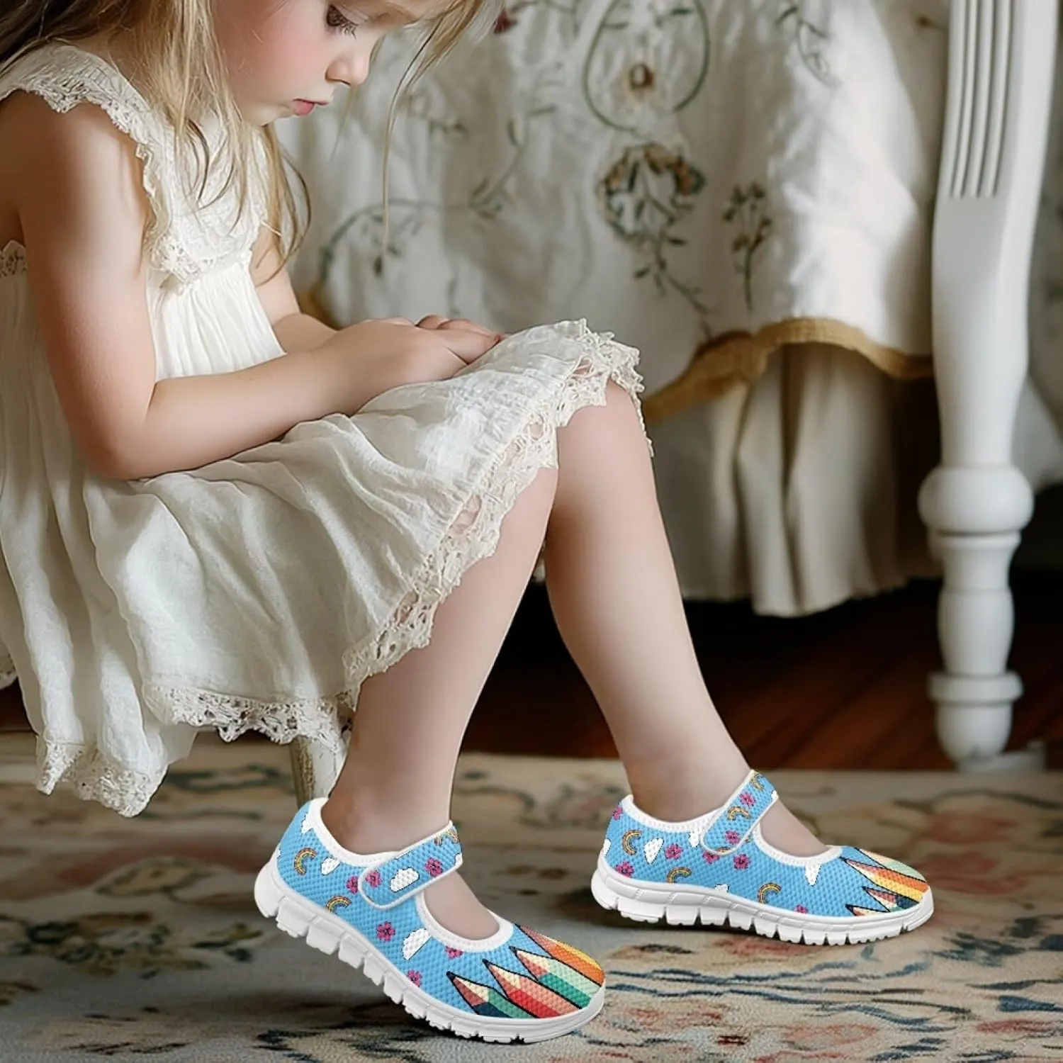 JoyLamoria Floral Ladybug Toddler Mary Jane Shoes - Little Girl Elegant Ballet Flats Perfect for Parties & School Events Fashion Ladybug Dress Shoes