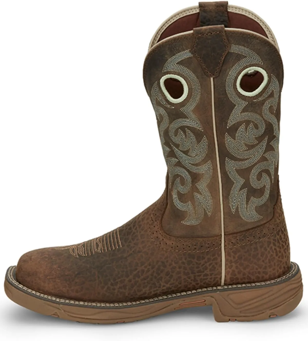 Justin Men's Rush 11" Western Work Boots Wide Square Toe