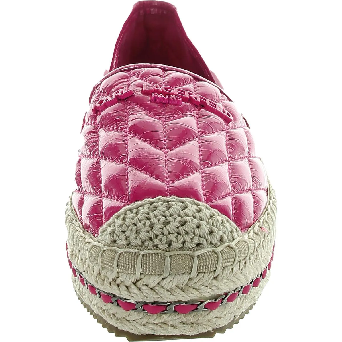 Karl Lagerfeld Paris Womens DESTA LOGO Toe Cap Leather Espadrilles