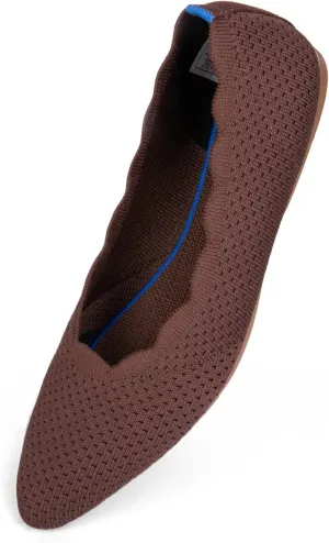 KBZone Women's Knit Ballet Flats Fashion Pointed Toe Walking Shoes Casual Slip-on Ballet Shoes