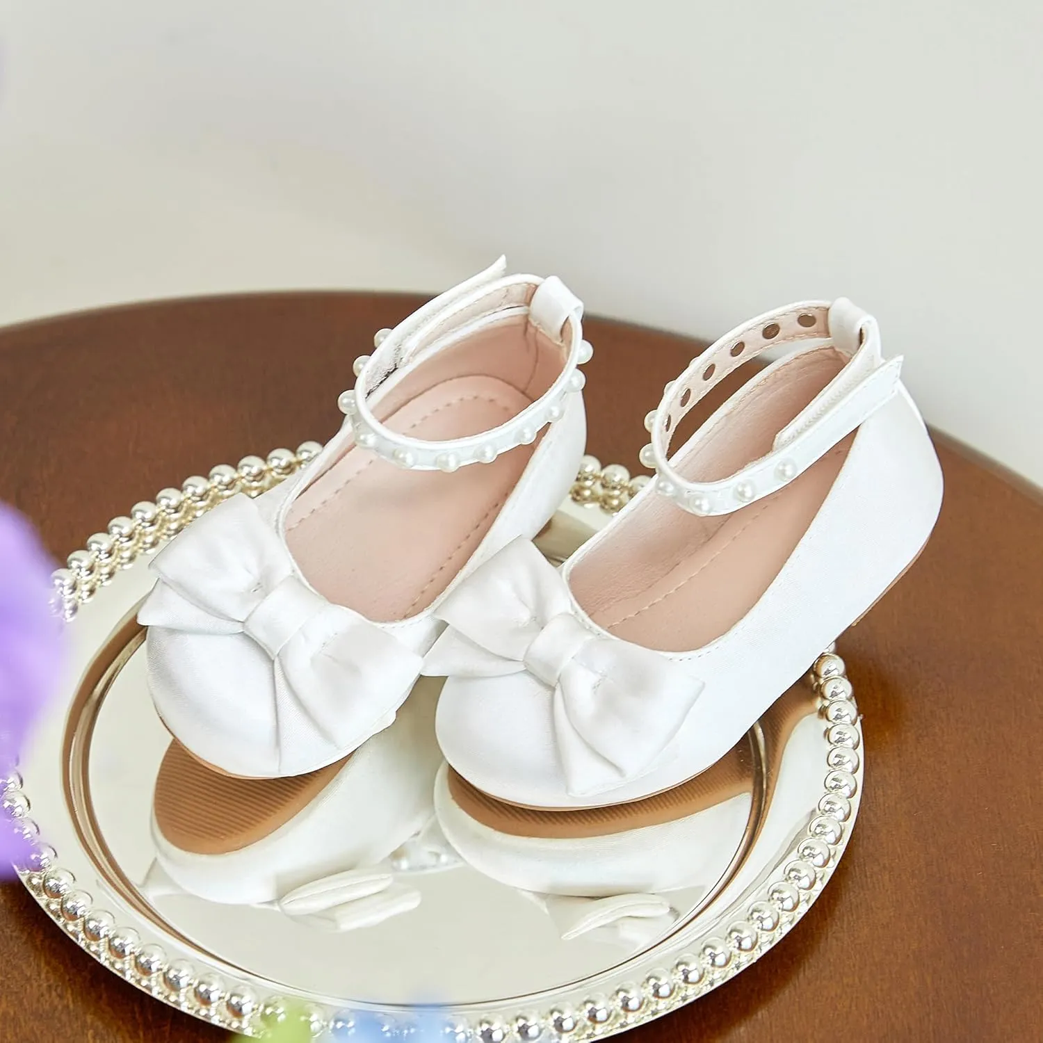 Kiderence Little Toddler Girls Dress Shoes Ballerina Ballet Flats Kids Mary Janes