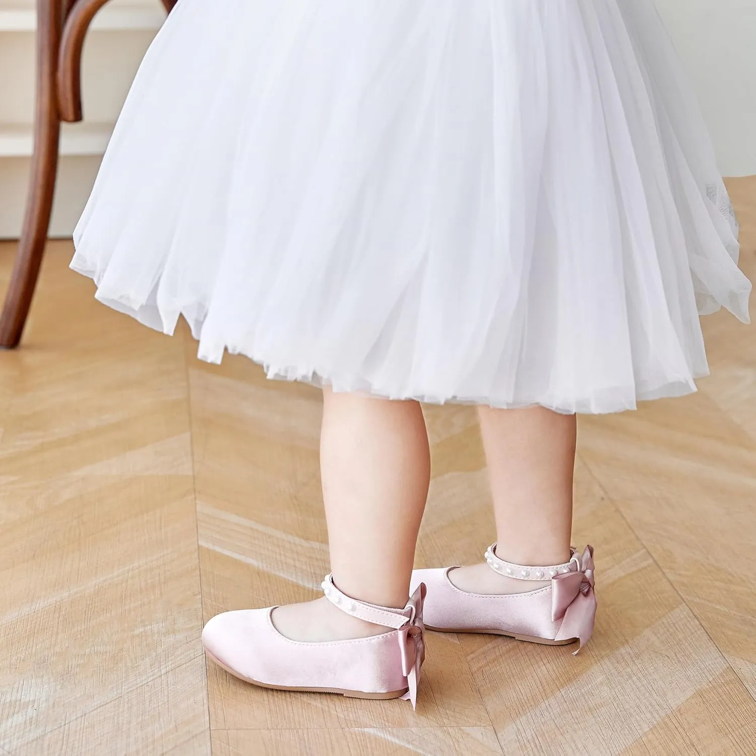 Kiderence Little Toddler Girls Dress Shoes Ballerina Ballet Flats Kids Mary Janes