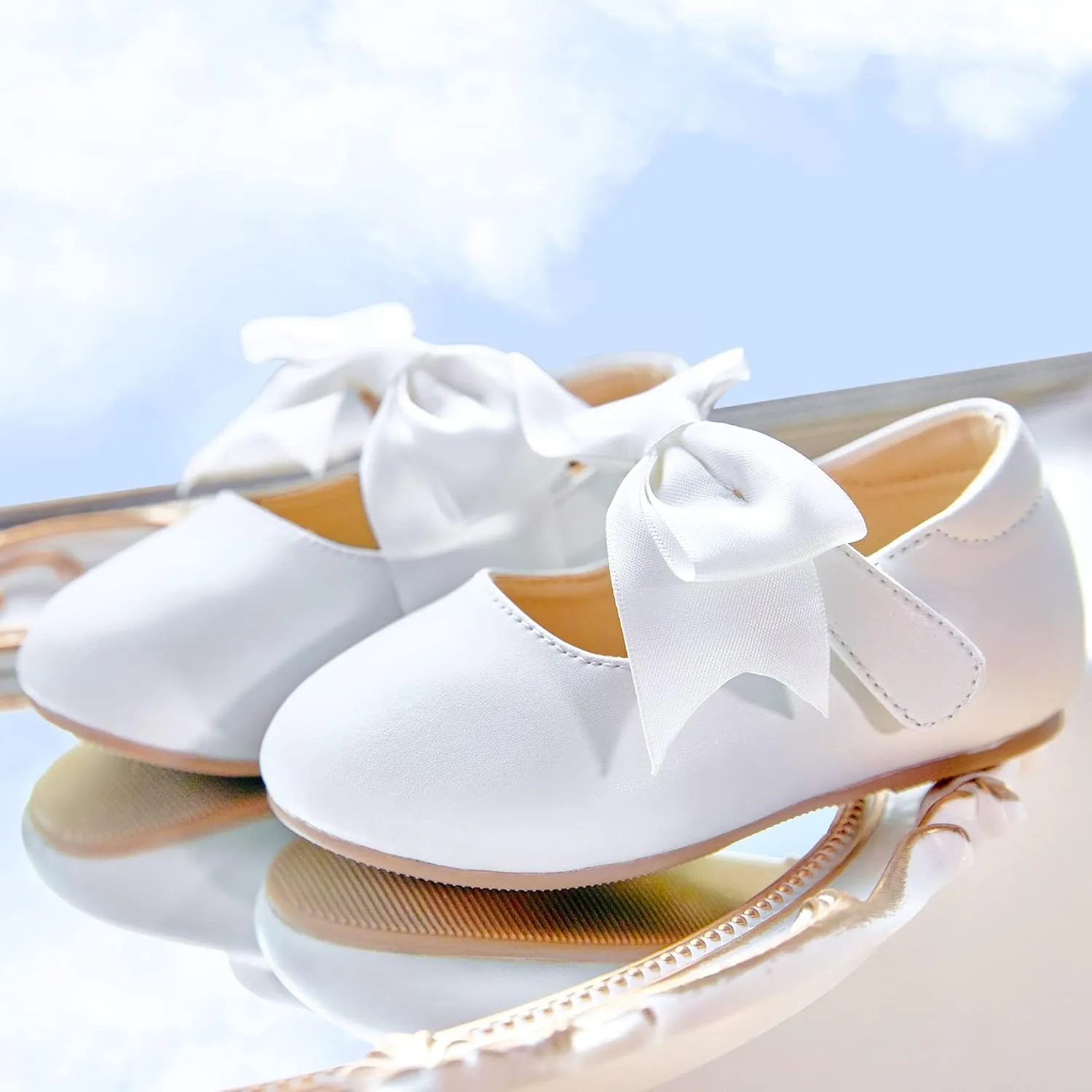 Kiderence Little Toddler Girls Dress Shoes Ballerina Ballet Flats Kids Mary Janes