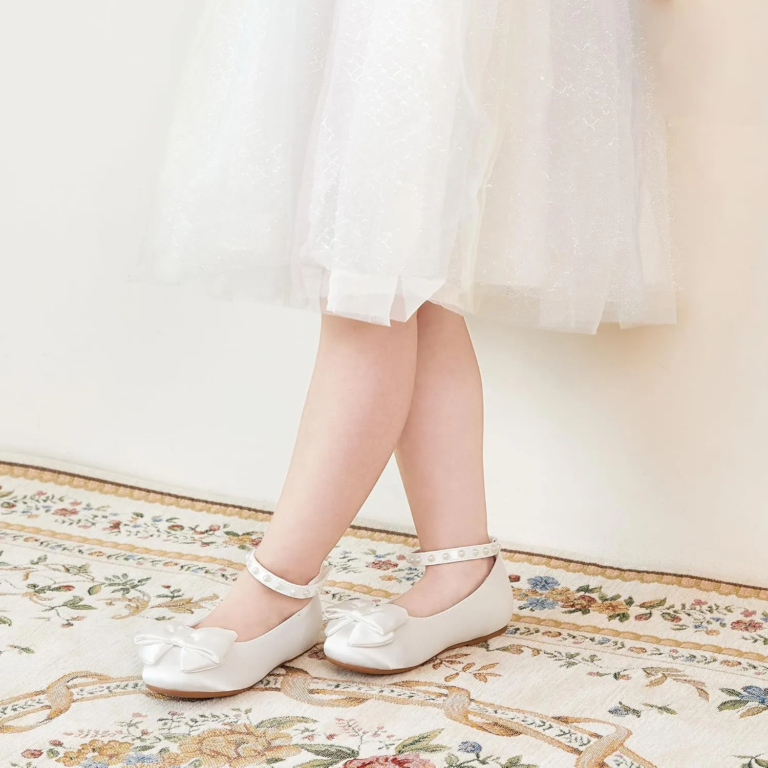 Kiderence Little Toddler Girls Dress Shoes Ballerina Ballet Flats Kids Mary Janes