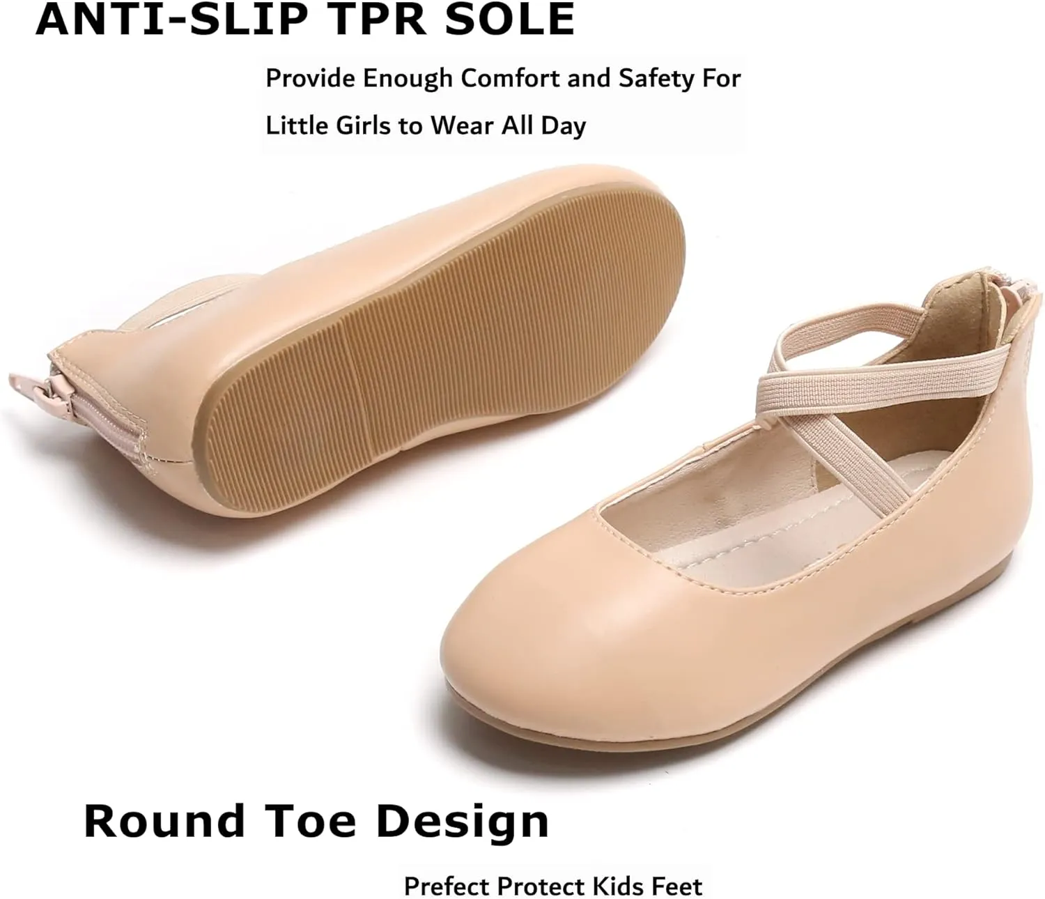Kiderence Little Toddler Girls Dress Shoes Ballerina Ballet Flats Kids Mary Janes