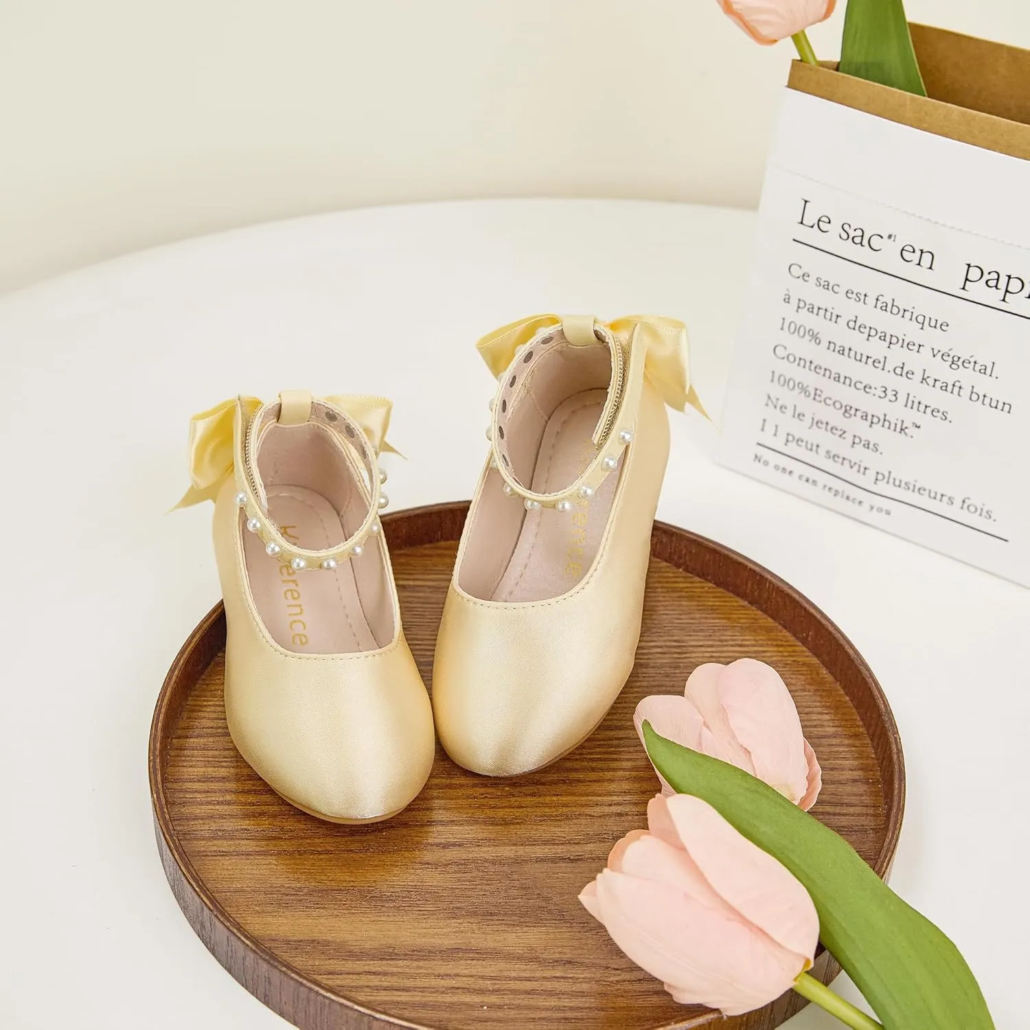 Kiderence Little Toddler Girls Dress Shoes Ballerina Ballet Flats Kids Mary Janes
