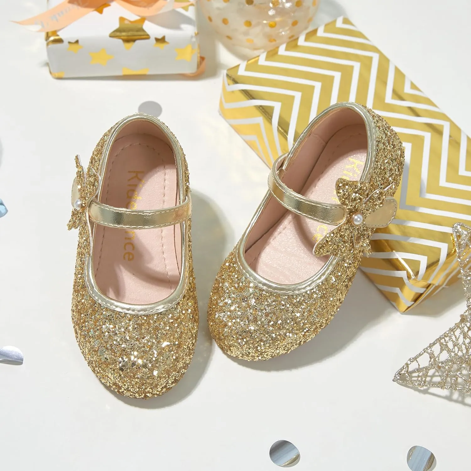 Kiderence Little Toddler Girls Dress Shoes Ballerina Ballet Flats Kids Mary Janes