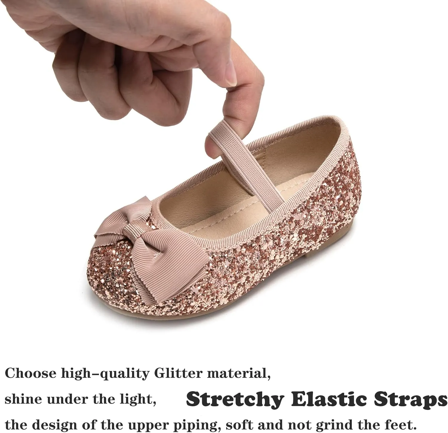 Kiderence Little Toddler Girls Dress Shoes Ballerina Ballet Flats Kids Mary Janes