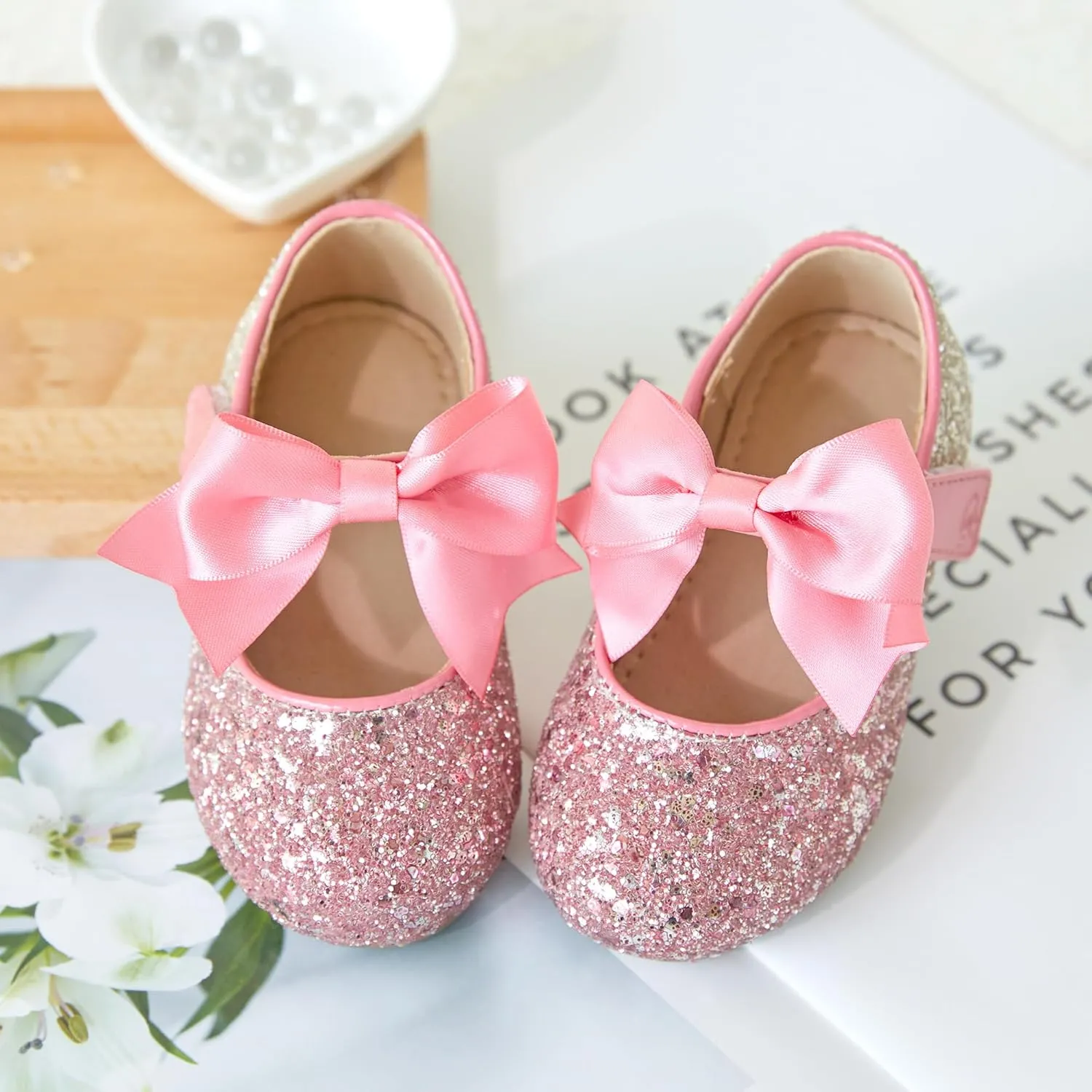 Kiderence Little Toddler Girls Dress Shoes Ballerina Ballet Flats Kids Mary Janes