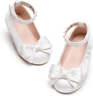 Kiderence Little Toddler Girls Dress Shoes Ballerina Ballet Flats Kids Mary Janes