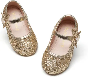 Kiderence Little Toddler Girls Dress Shoes Ballerina Ballet Flats Kids Mary Janes