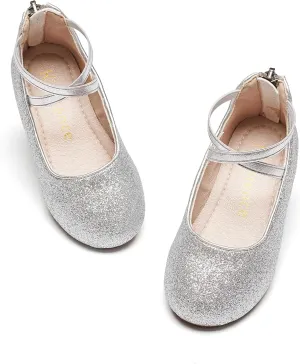 Kiderence Little Toddler Girls Dress Shoes Ballerina Ballet Flats Kids Mary Janes