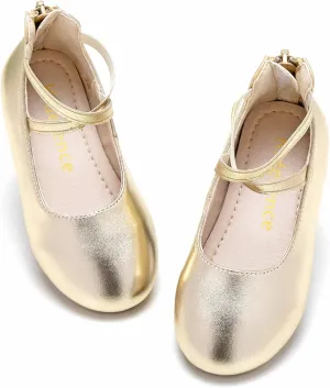 Kiderence Little Toddler Girls Dress Shoes Ballerina Ballet Flats Kids Mary Janes