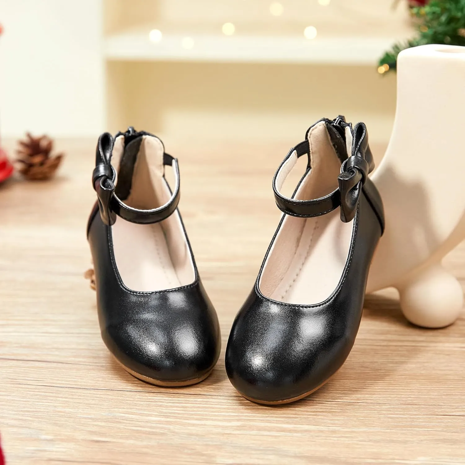 Kiderence Little Toddler Girls Dress Shoes Ballerina Ballet Flats Kids Mary Janes