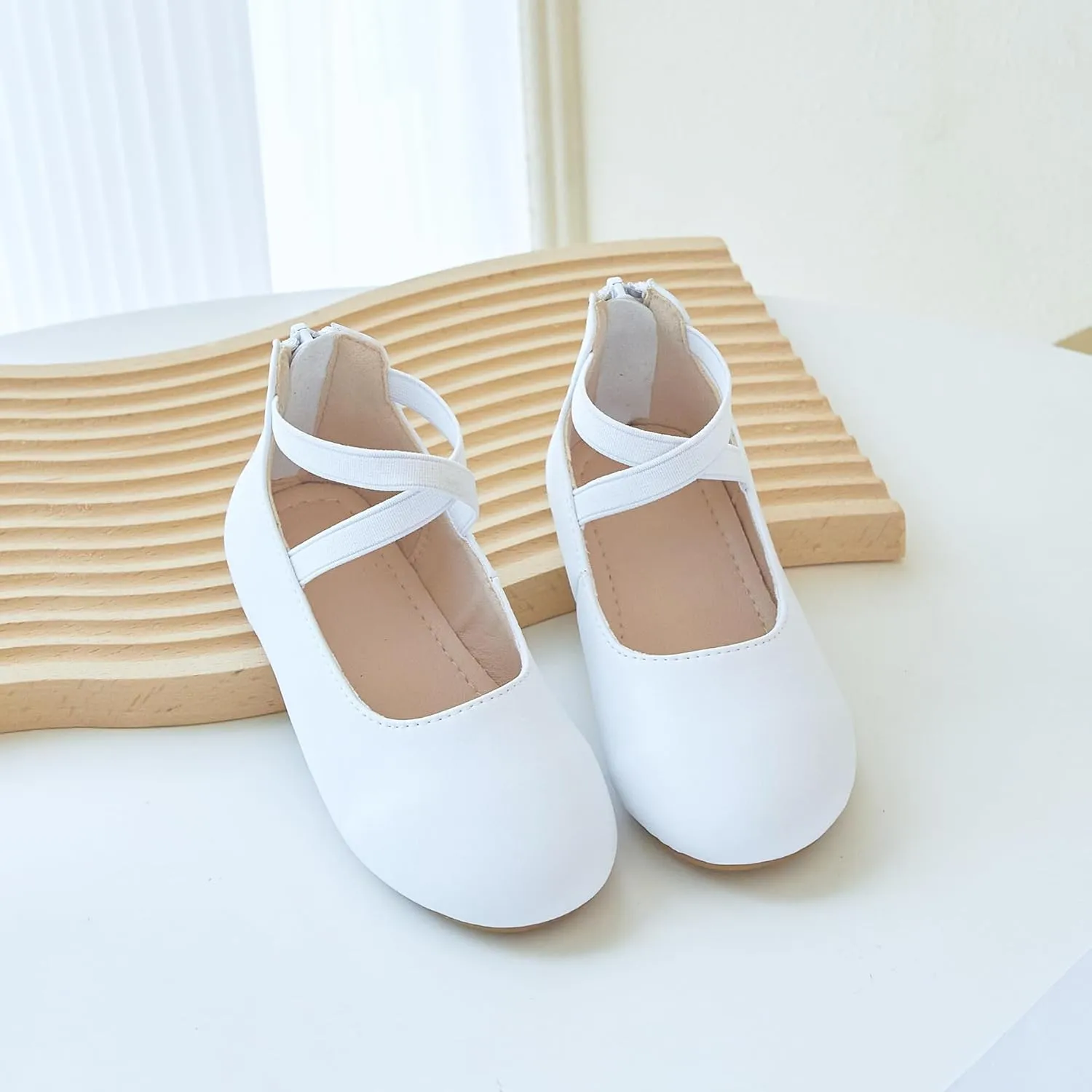 Kiderence Little Toddler Girls Dress Shoes Ballerina Ballet Flats Kids Mary Janes