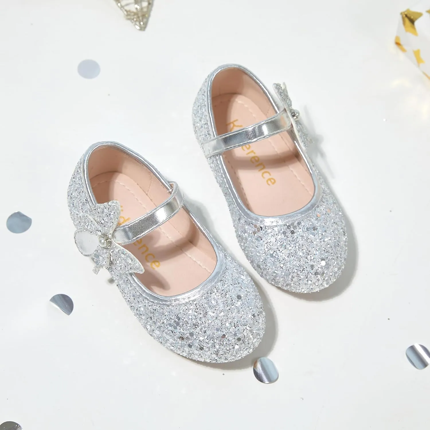 Kiderence Little Toddler Girls Dress Shoes Ballerina Ballet Flats Kids Mary Janes