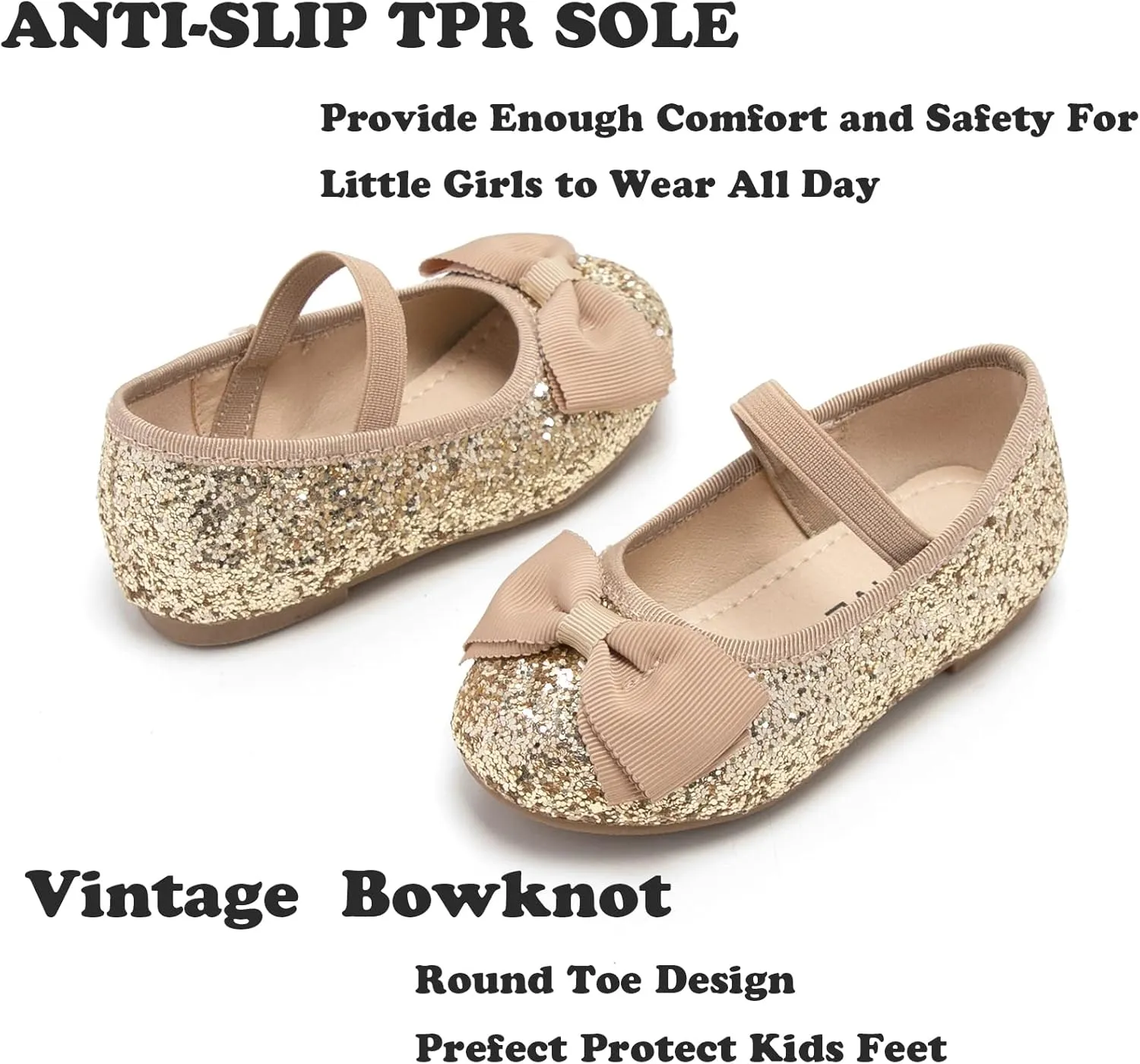 Kiderence Little Toddler Girls Dress Shoes Ballerina Ballet Flats Kids Mary Janes