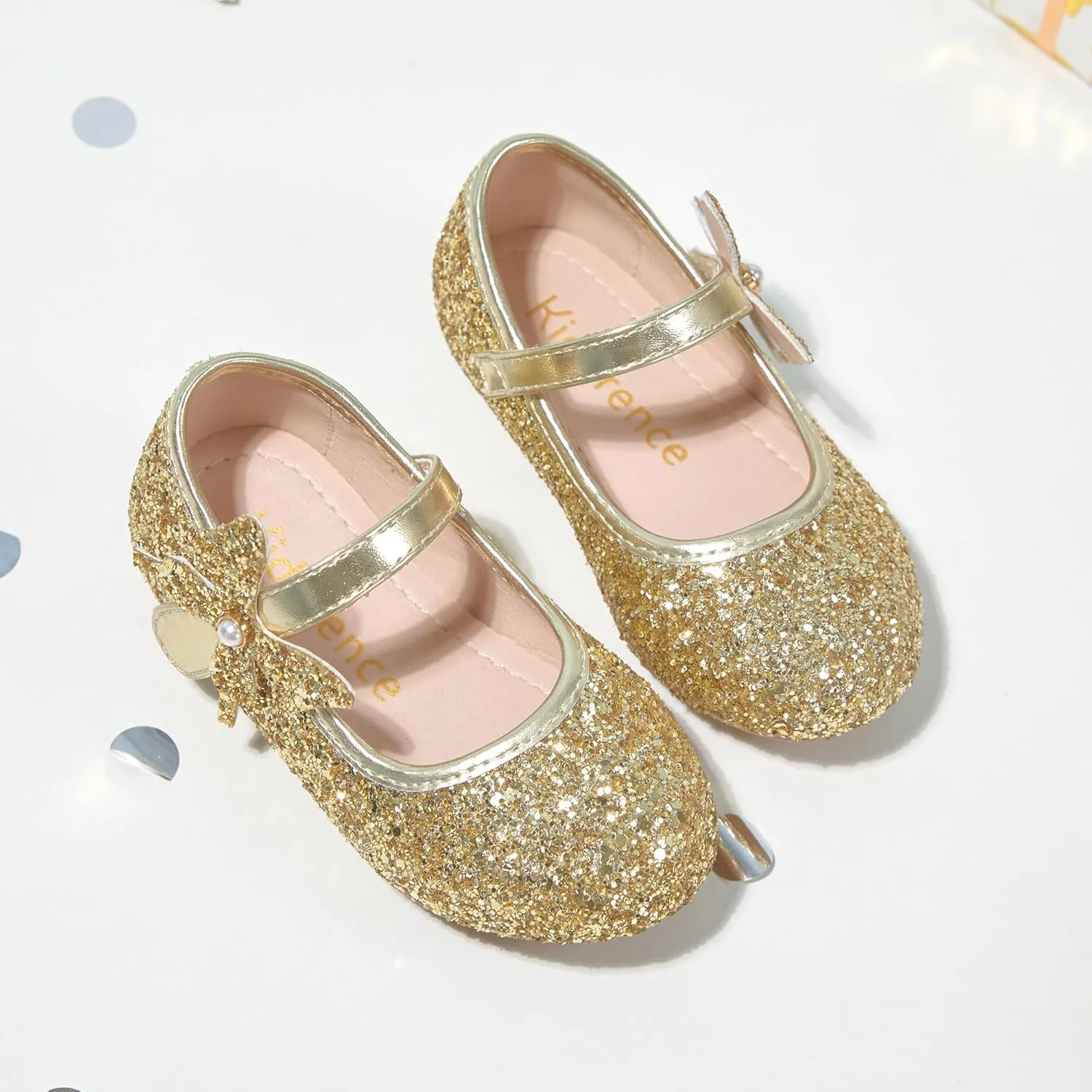 Kiderence Little Toddler Girls Dress Shoes Ballerina Ballet Flats Kids Mary Janes