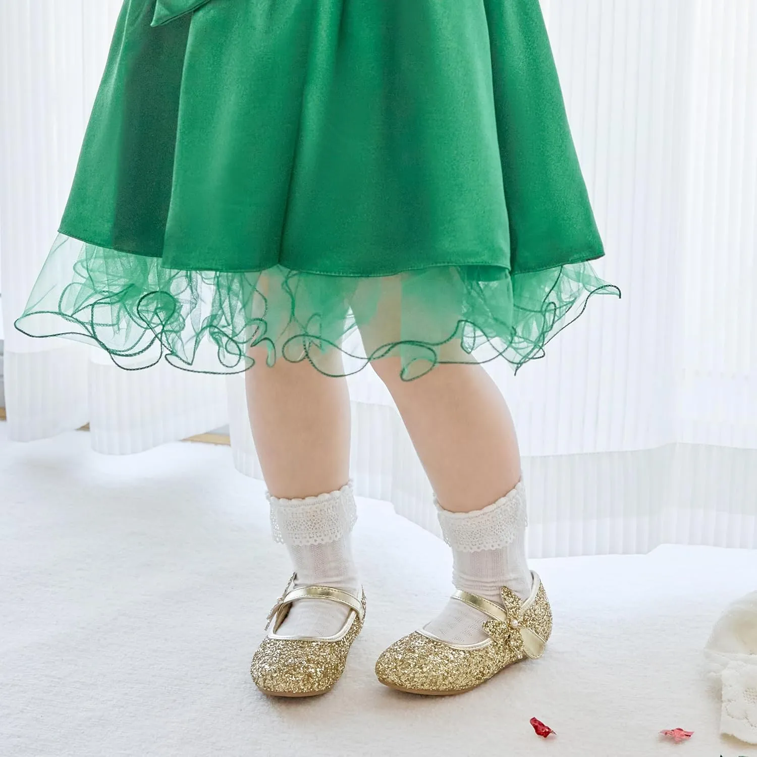 Kiderence Little Toddler Girls Dress Shoes Ballerina Ballet Flats Kids Mary Janes