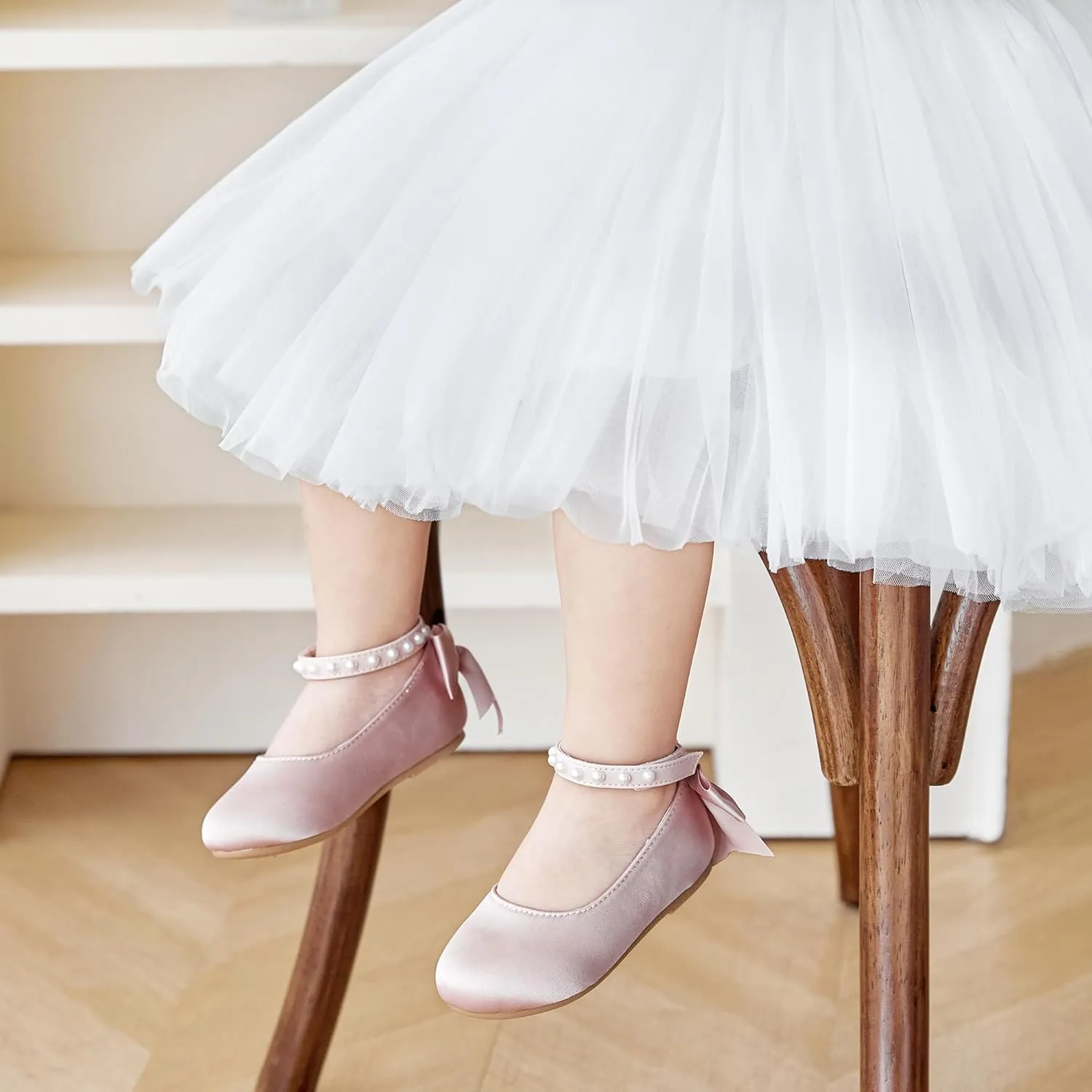 Kiderence Little Toddler Girls Dress Shoes Ballerina Ballet Flats Kids Mary Janes