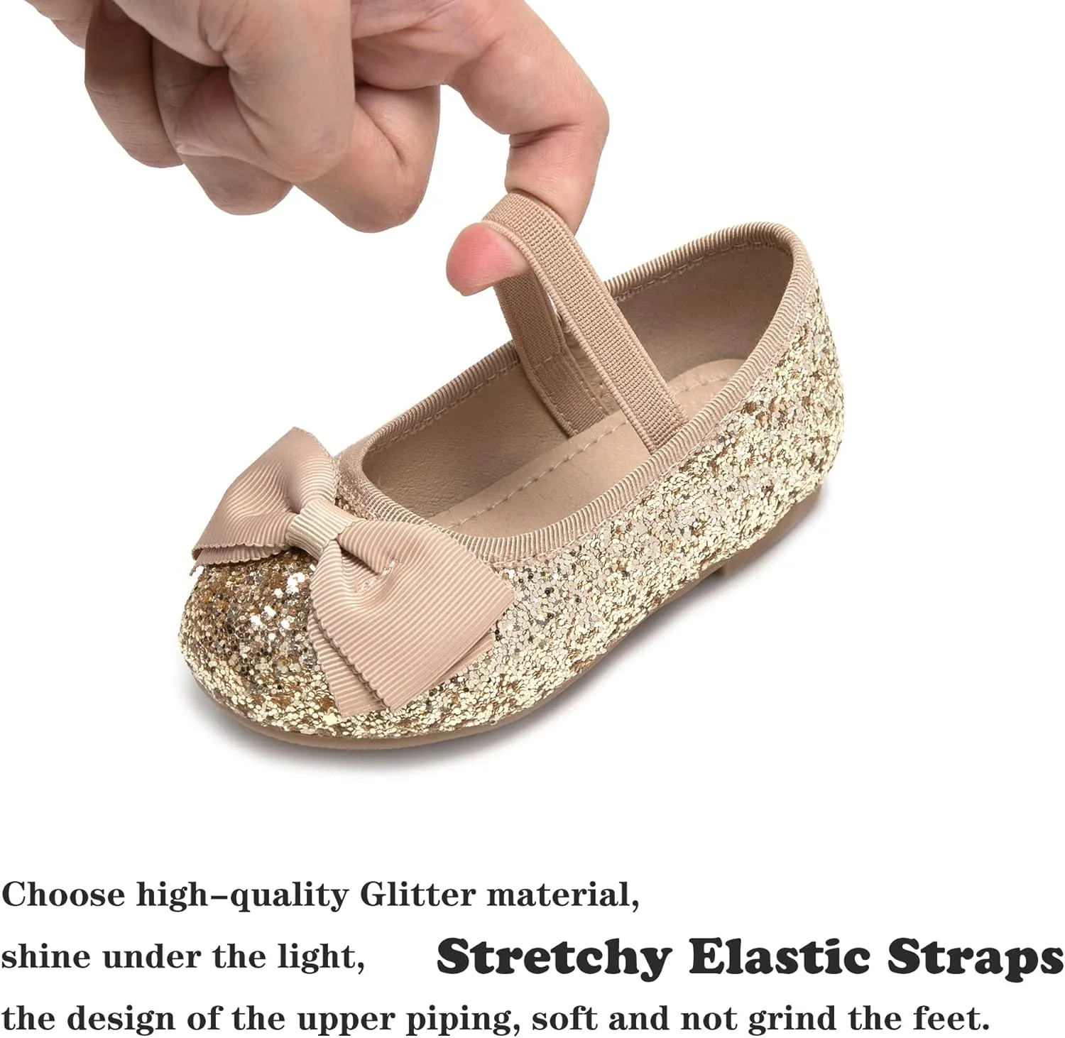 Kiderence Little Toddler Girls Dress Shoes Ballerina Ballet Flats Kids Mary Janes