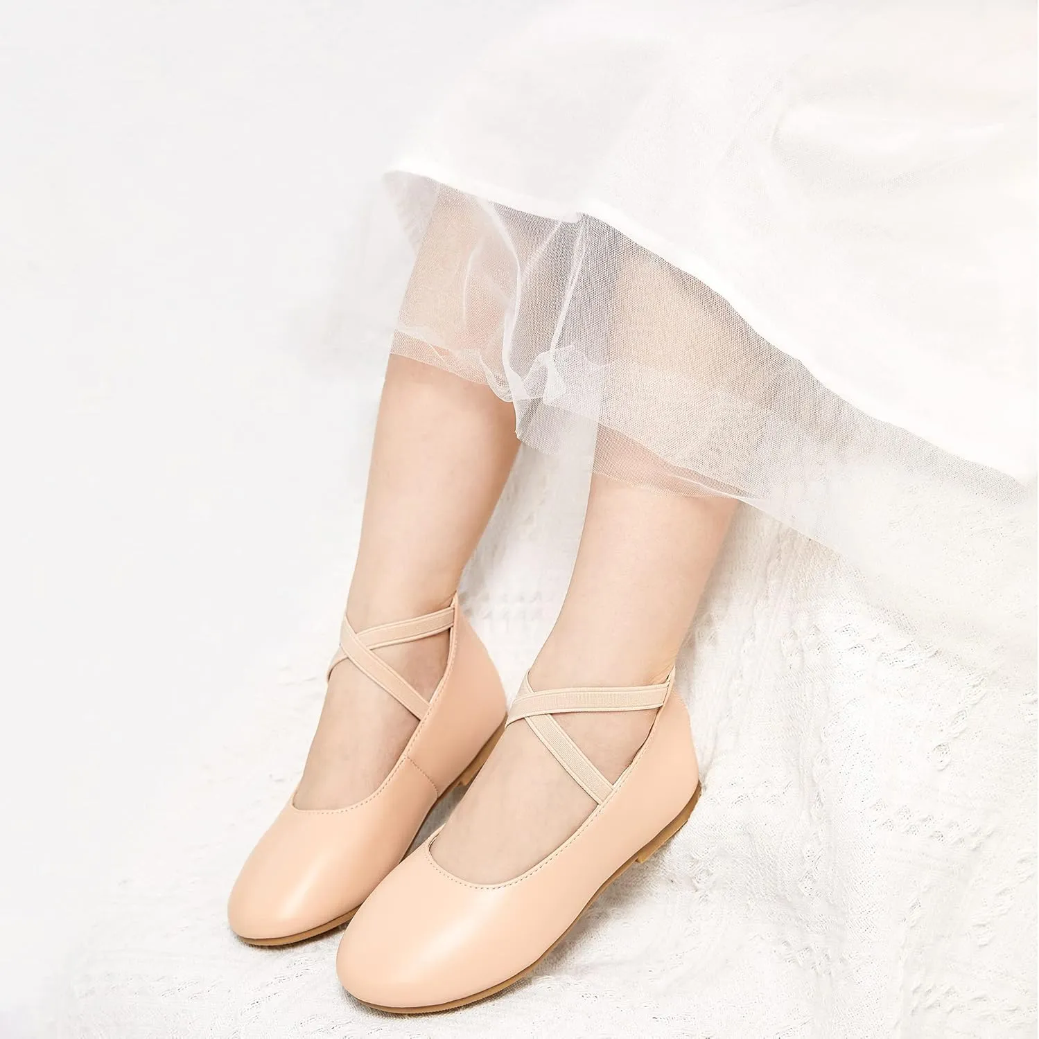 Kiderence Little Toddler Girls Dress Shoes Ballerina Ballet Flats Kids Mary Janes