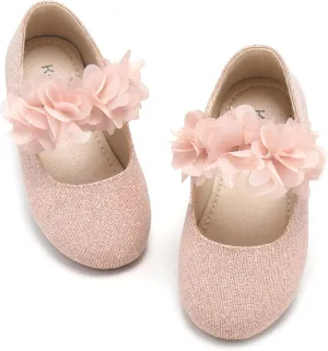 Kiderence Little Toddler Girls Dress Shoes Ballerina Ballet Flats Kids Mary Janes