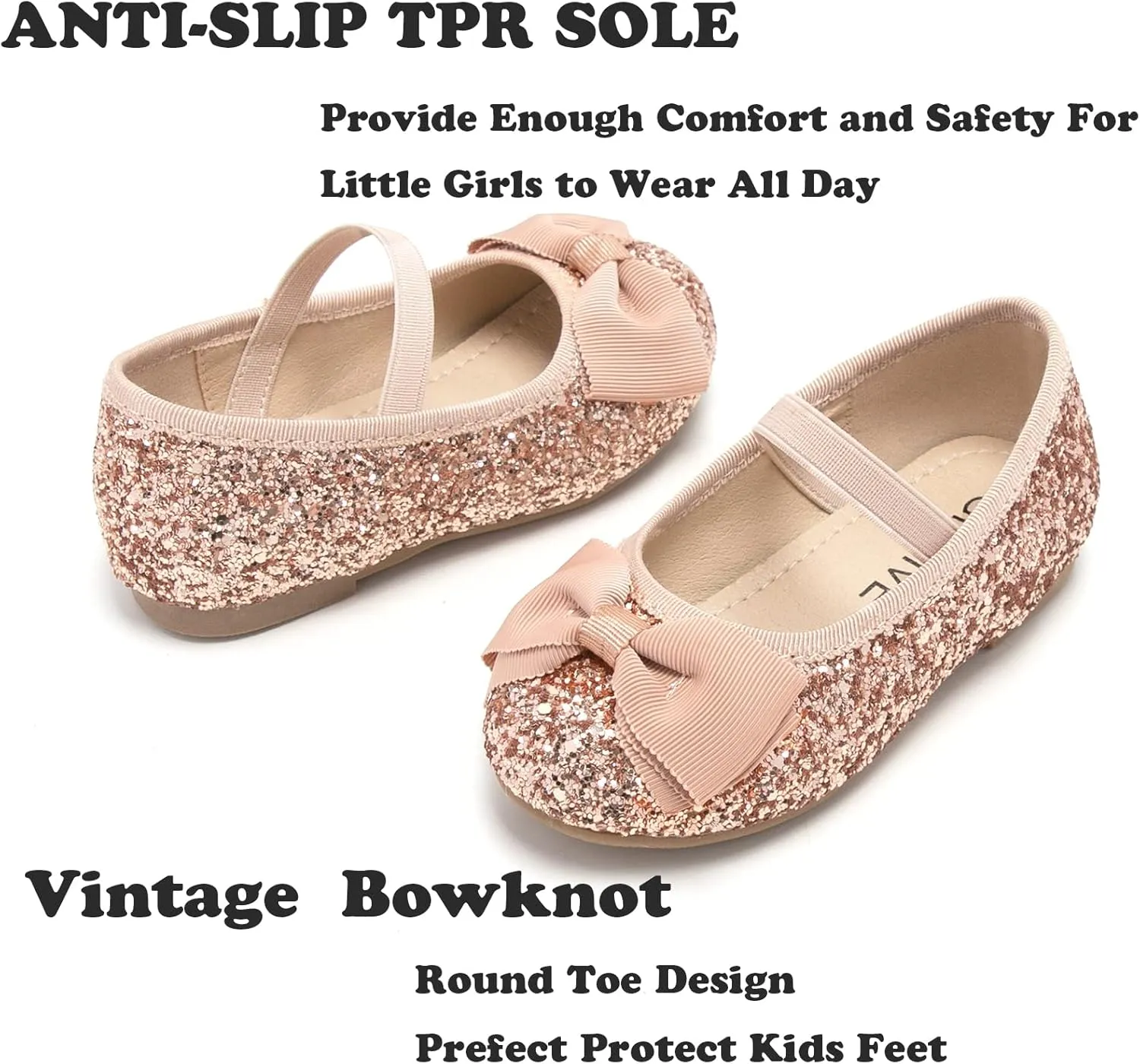 Kiderence Little Toddler Girls Dress Shoes Ballerina Ballet Flats Kids Mary Janes